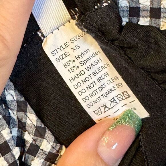 Envya One Piece Fully Lined Low Back Cheeky Hi Cut Swimsuit Crepe Front Material - Picture 11 of 11